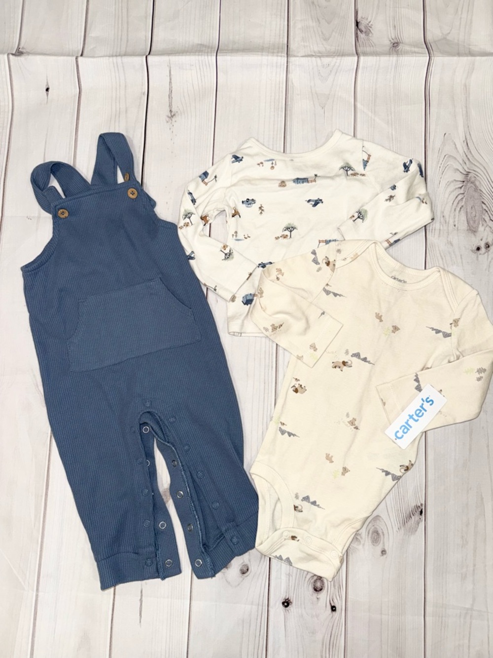 Baby Boy Overalls Outfit - Size 12 Months
